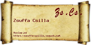 Zsuffa Csilla névjegykártya